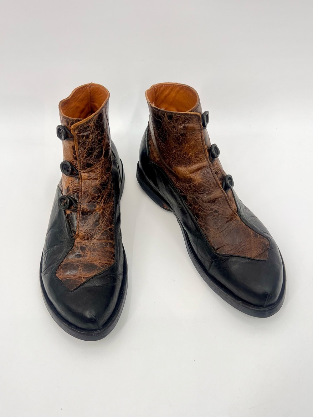 Cydwoq Measure boots Two-Tone Brown and Black Leather 6.5 - Picture 2 of 14